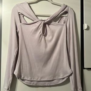 Woman Anthropologie light purple long sleeve shirt